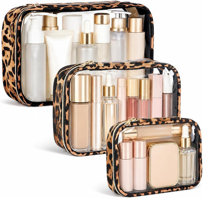 Bolsas maquillaje transparente TSA aprobada set 3 tamaños