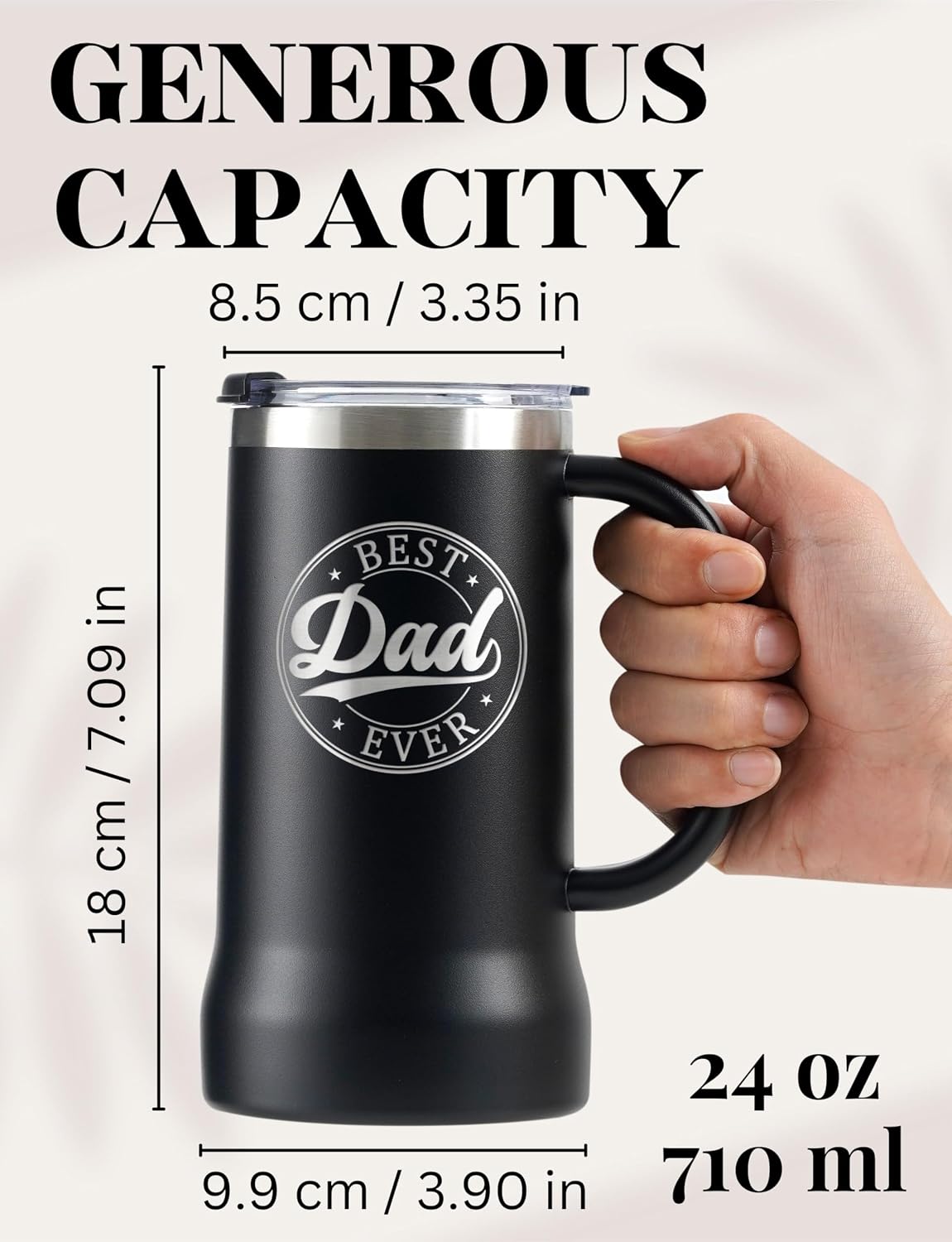 Vaso acero inox 24oz con tapa regalo papá
