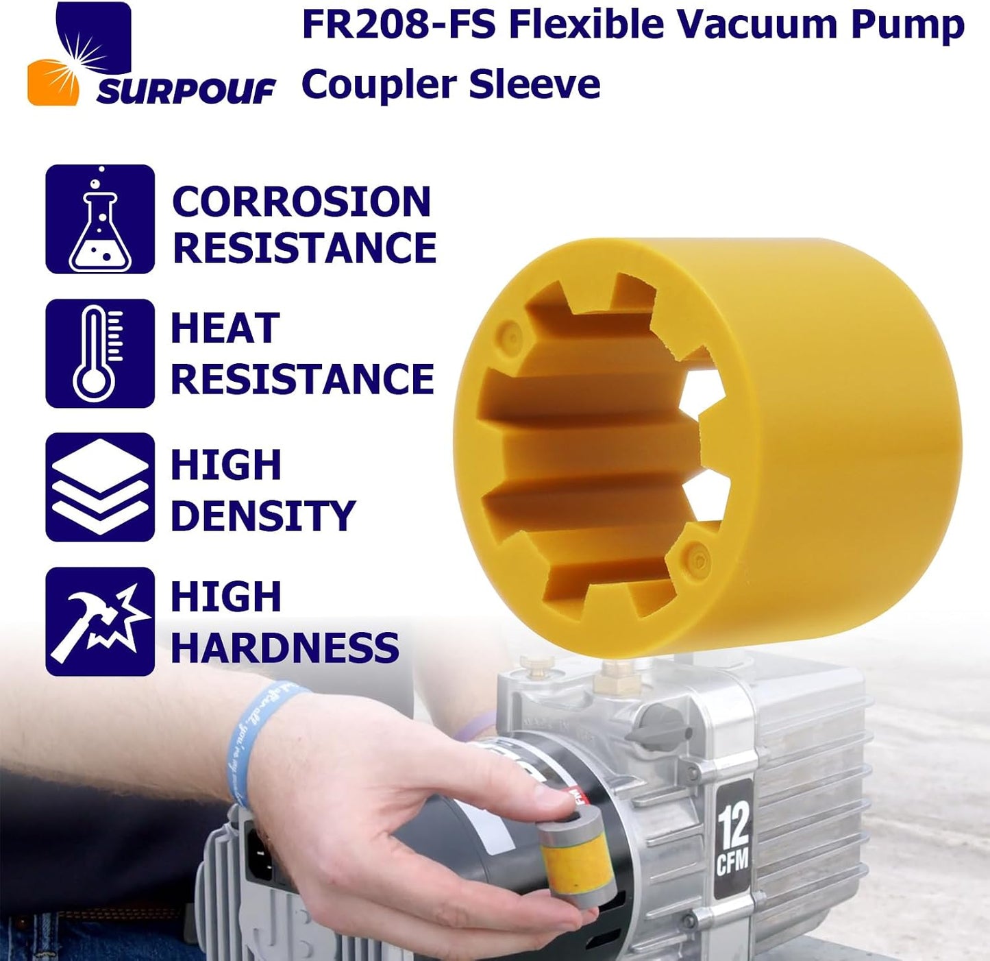 Manga flexible acoplador bomba vacío FR208-FS