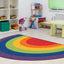 Alfombra asiento aula 6x12ft semicírculo multicolor