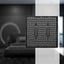 Placa pared interruptor metal martillado negro mate