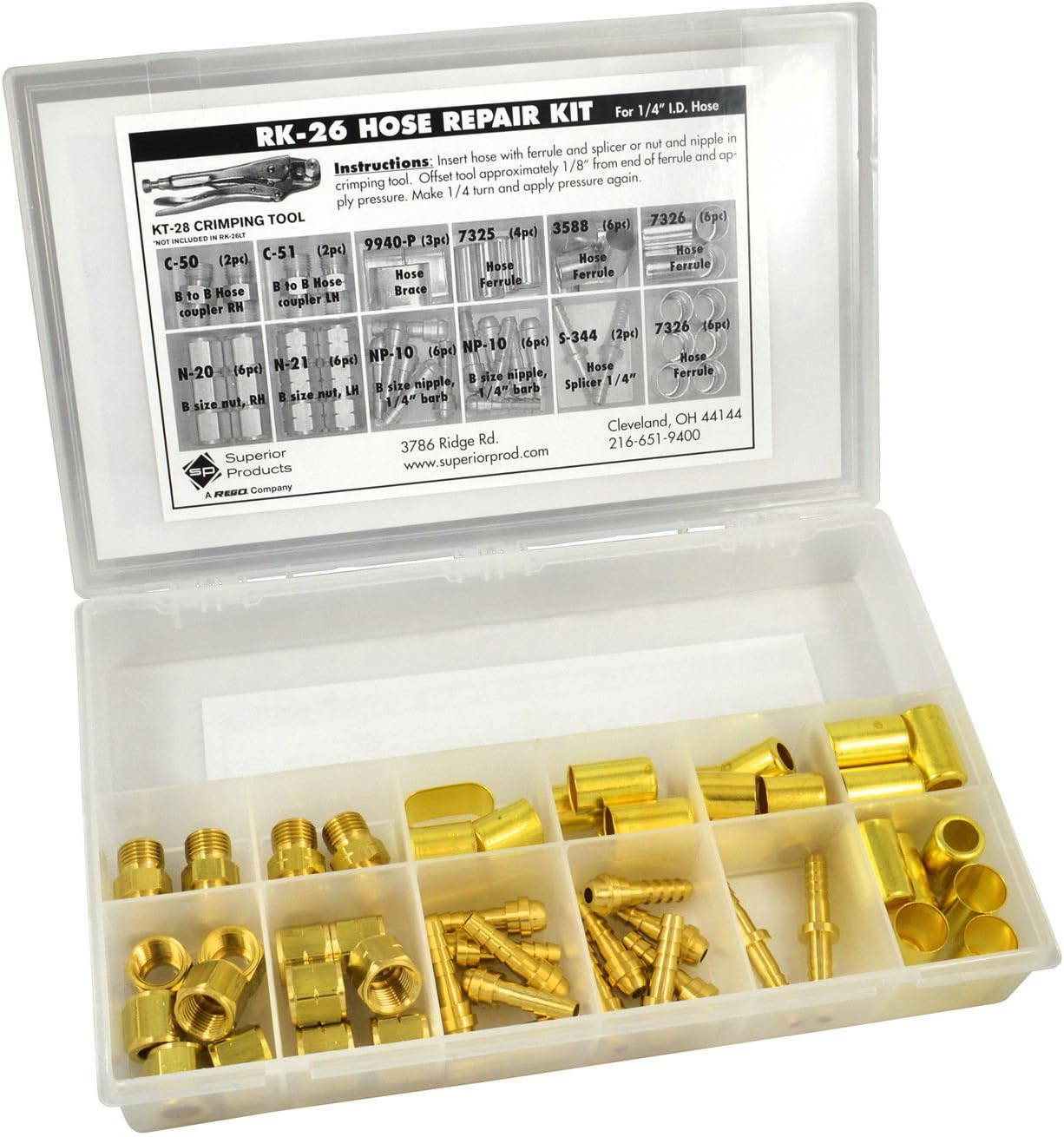 Kit reparación manguera RK-26 1/4" sin herramienta