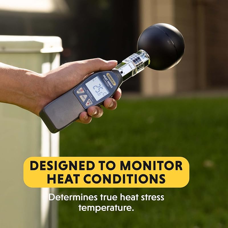 Monitor índice calor lujo bola latón 32-122°F 0-100% HR
