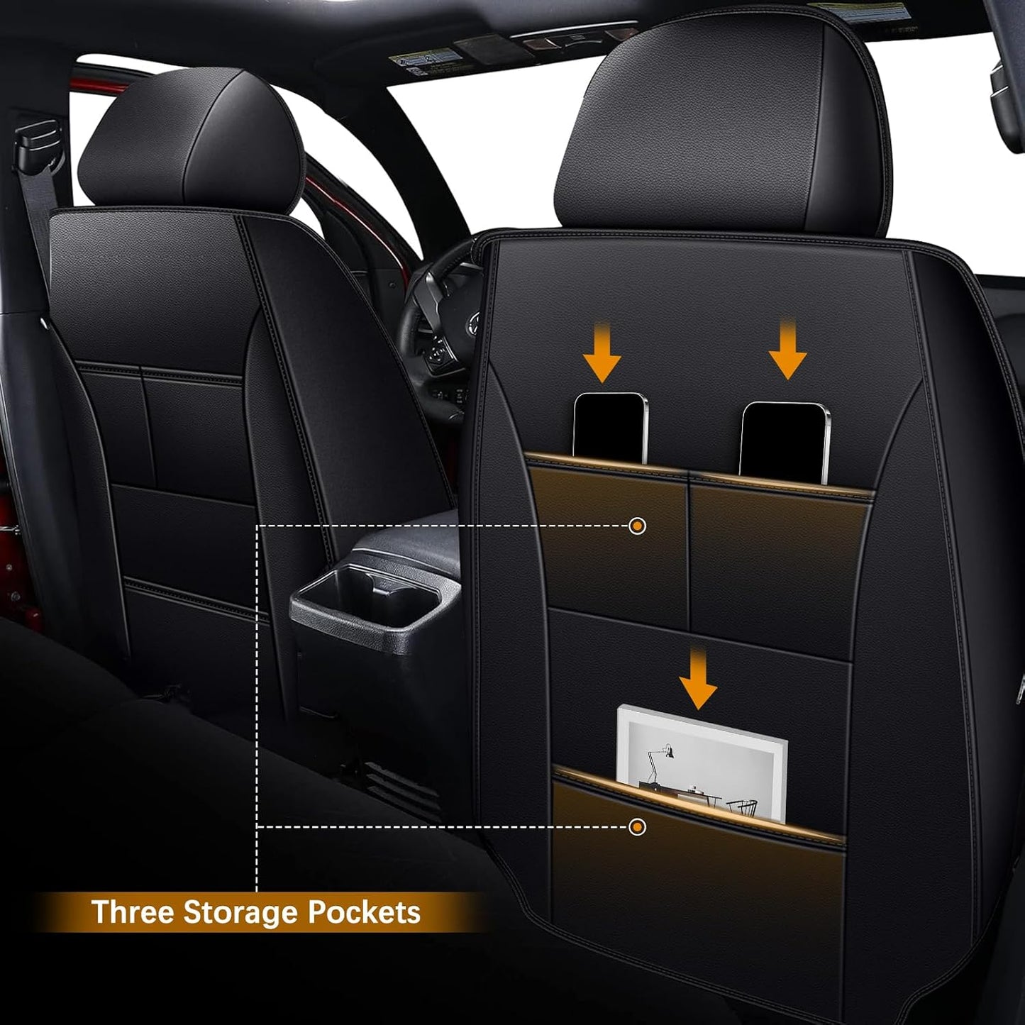 Fundas asiento Toyota Tacoma 2005-23 2 Pzas negro gris