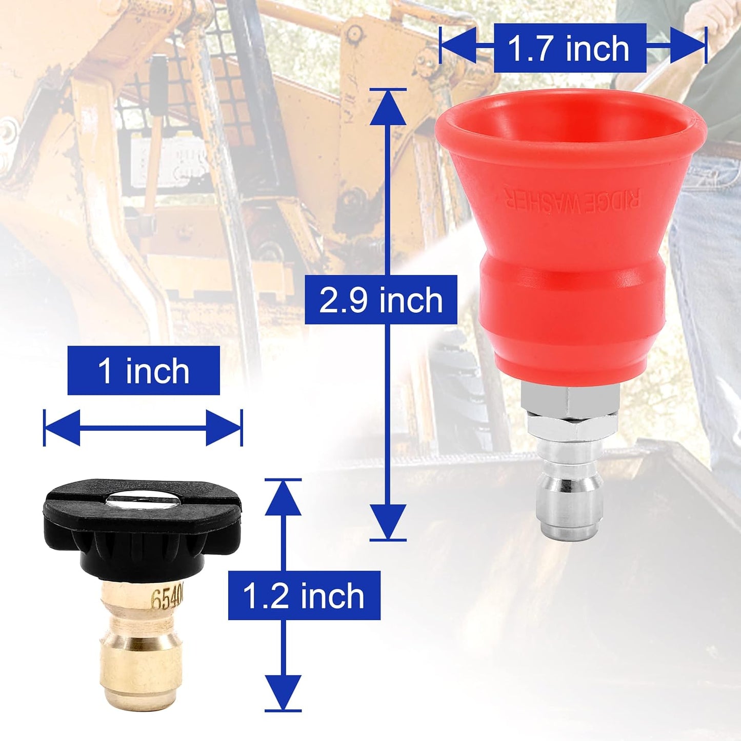 Protector boquilla lavadora presión 5 puntas con soporte
