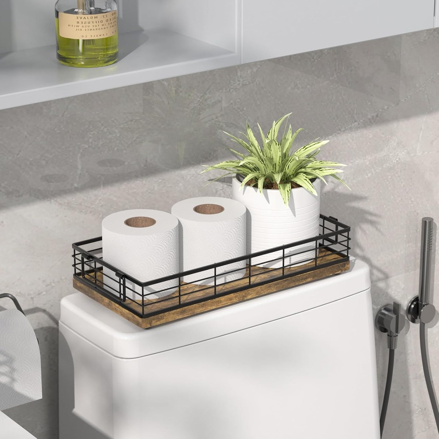 Cesta papel higiénico 13" organiz. baño cocina