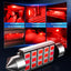Bombillas LED C5W Rojo Festoon 2835 Chipsets 1.65pulg 4 Pzas
