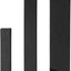 3 fundas cuchillos ABS negro forro fieltro 5-8pulg