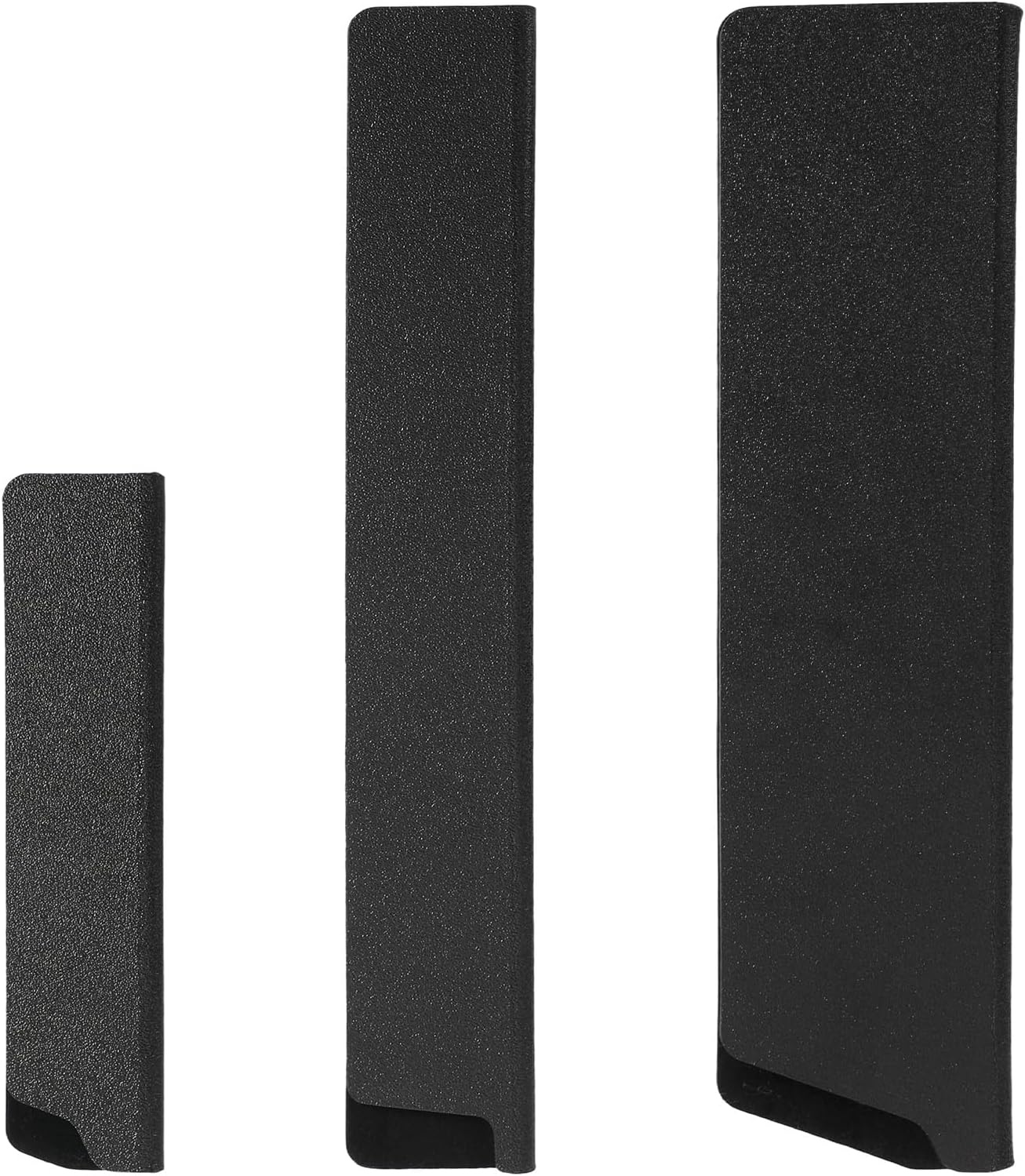 3 fundas cuchillos ABS negro forro fieltro 5-8pulg