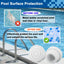 4 Protectores escalera piscina enterrada tapas goma 1.9"