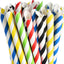 Pajitas de papel 0.472pulg 50 pzas biodegradables a rayas