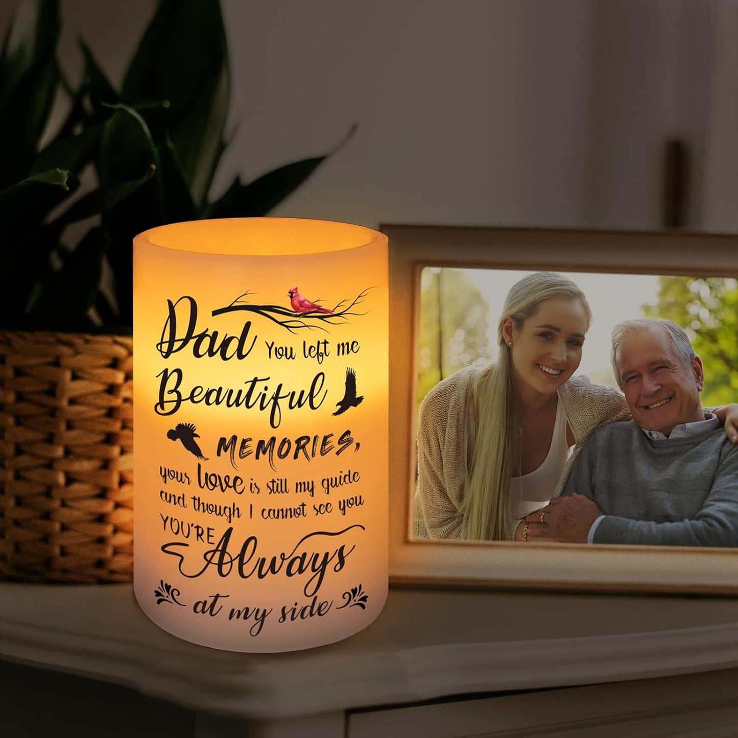Vela LED conmemorativa cera real 6x4pulg