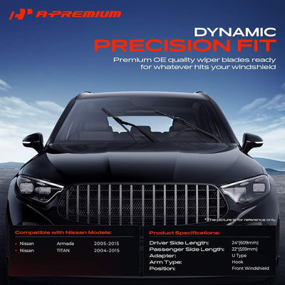 Limpiaparabrisas comp Nissan Titan Armada QX56 set 2