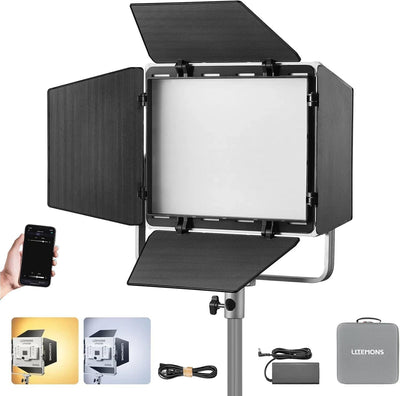 Luz LED Bicolor 36W 2800K-6500K con Barndoor y Control APP