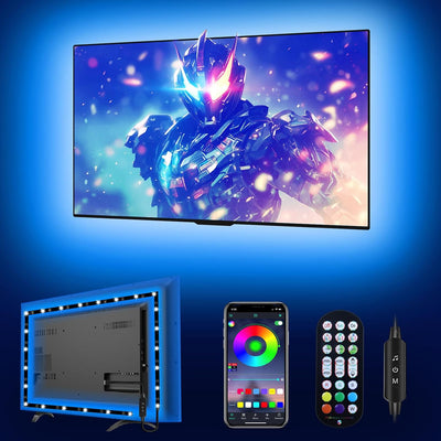 Tira LED RGB USB para retroiluminación TV 13.1ft control remoto