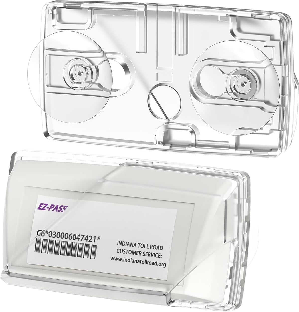 Soporte parabrisas visera con ventosas iPass transparente