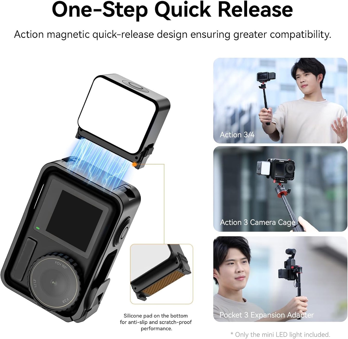 Pack 2 luces LED magnéticas para DJI Osmo Action 3/4