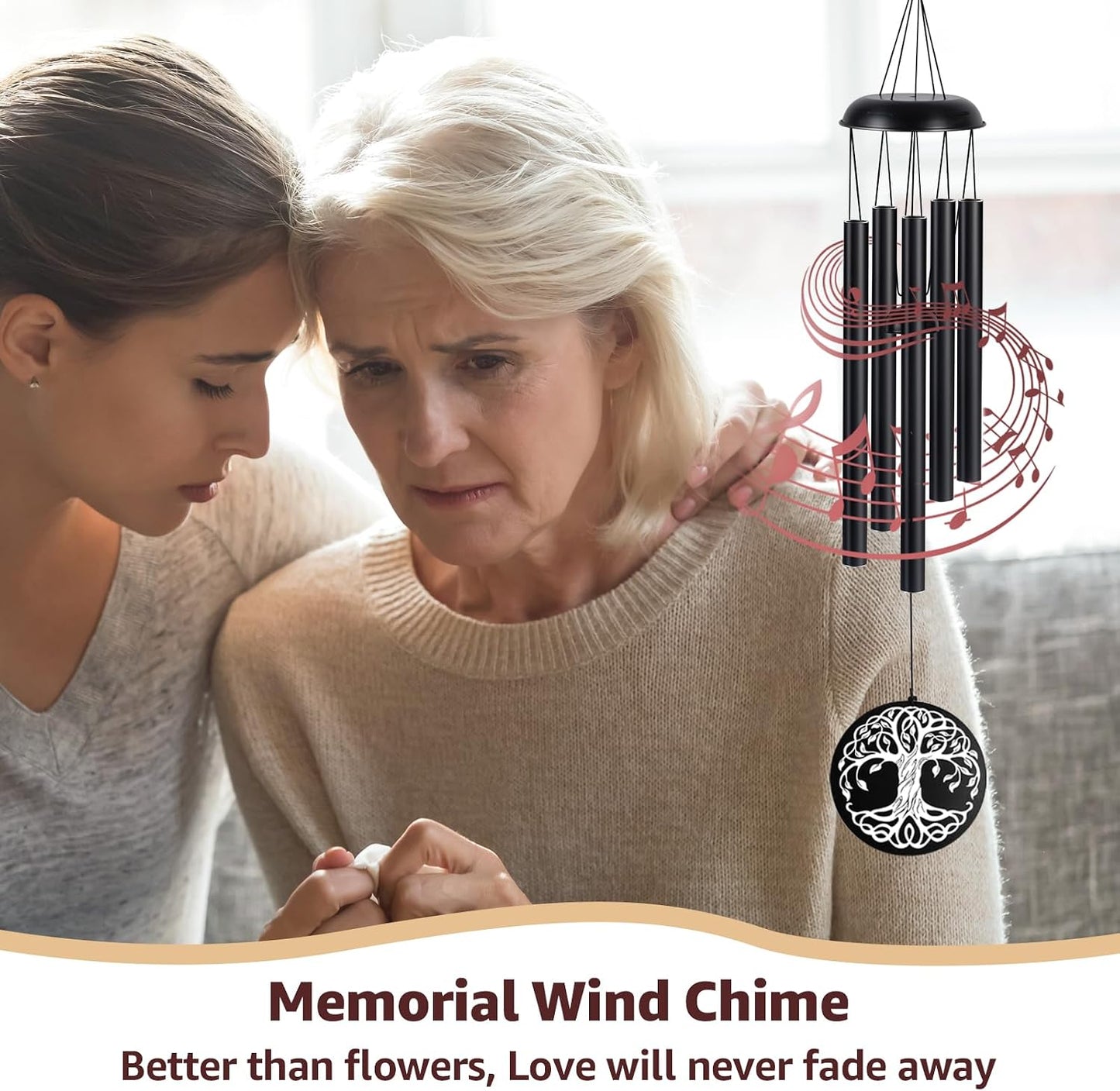 Campanillas viento conmemorativas para padre y madre
