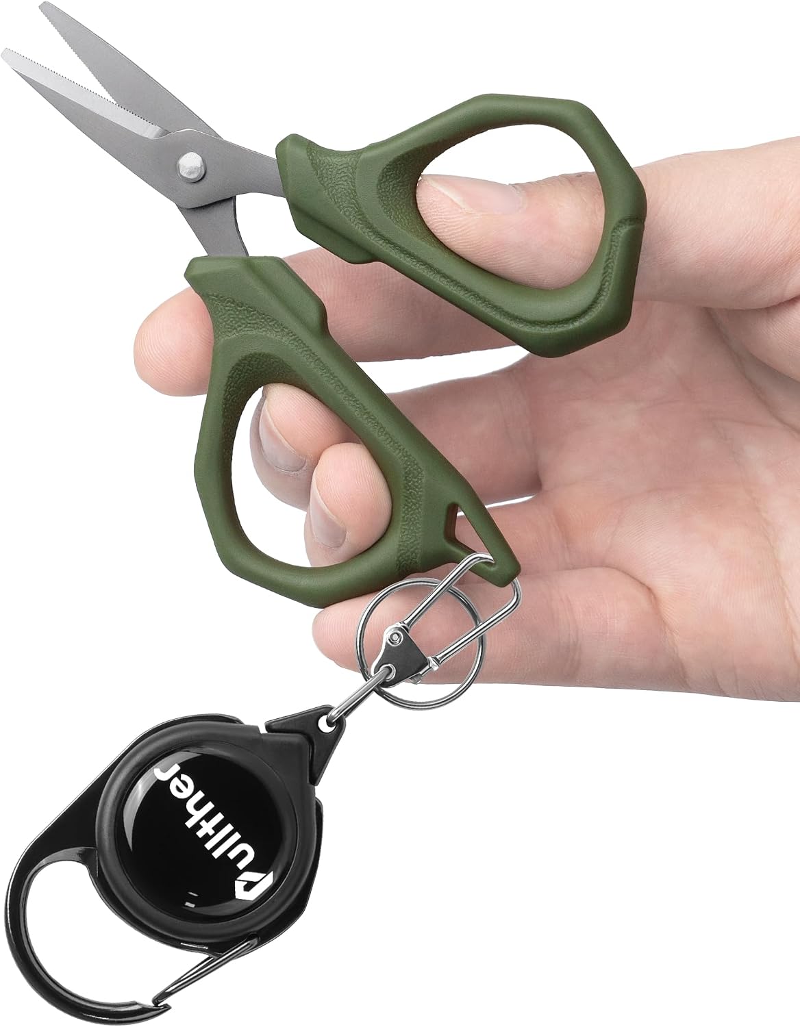 Tijeras pesca 4.6pulg cortador línea trenzada antideslizante