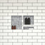 Estante ducha triple nicho negro 32x20x4"