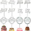 Set 12 Adornos Acrílicos Tarta Cumpleaños Plateado
