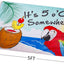 Letrero bandera doble cara 3x5ft It's 5 O'Clock Somewhere