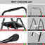 Escalera 2 escalones plegable con barandilla acero negro