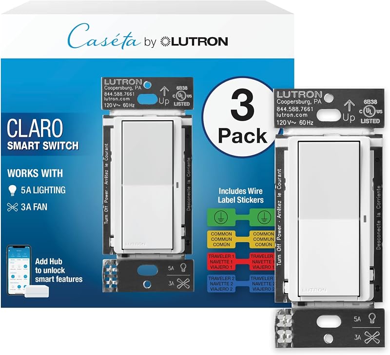 Interruptor inteligente para luces LED y ventiladores 5A 3