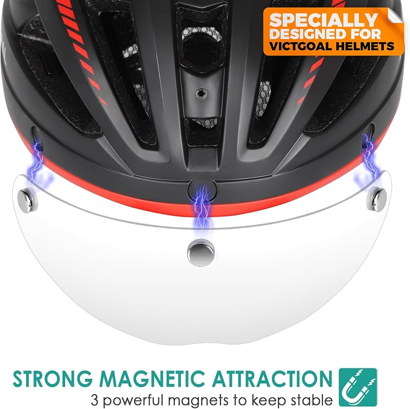 Visera magnética desmontable para casco bicicleta VG110/VG112