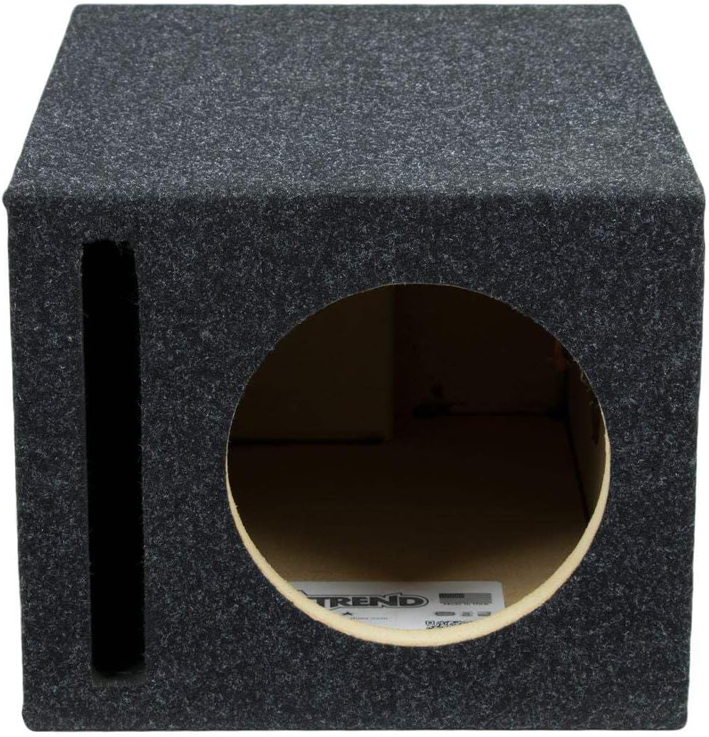 Caja subwoofer coche 8pulg MDF con terminal y alfombrado