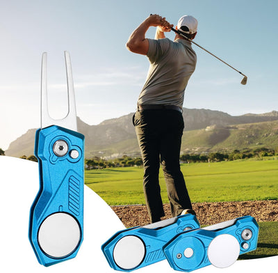 Herramienta reparación golf divot plegable magnética