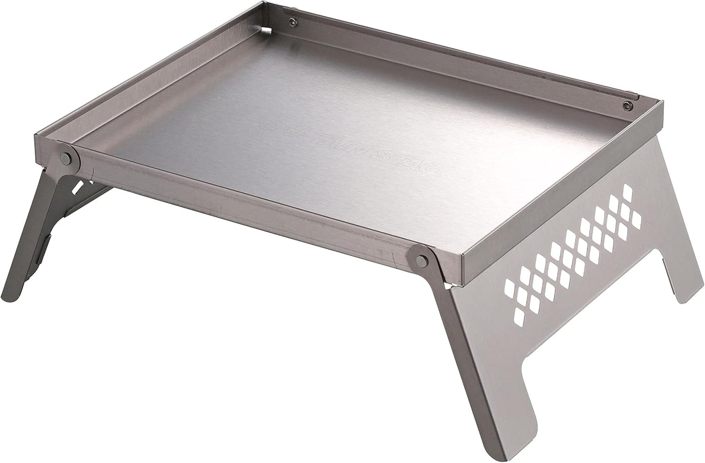 Soporte hoguera acero inox color plateado