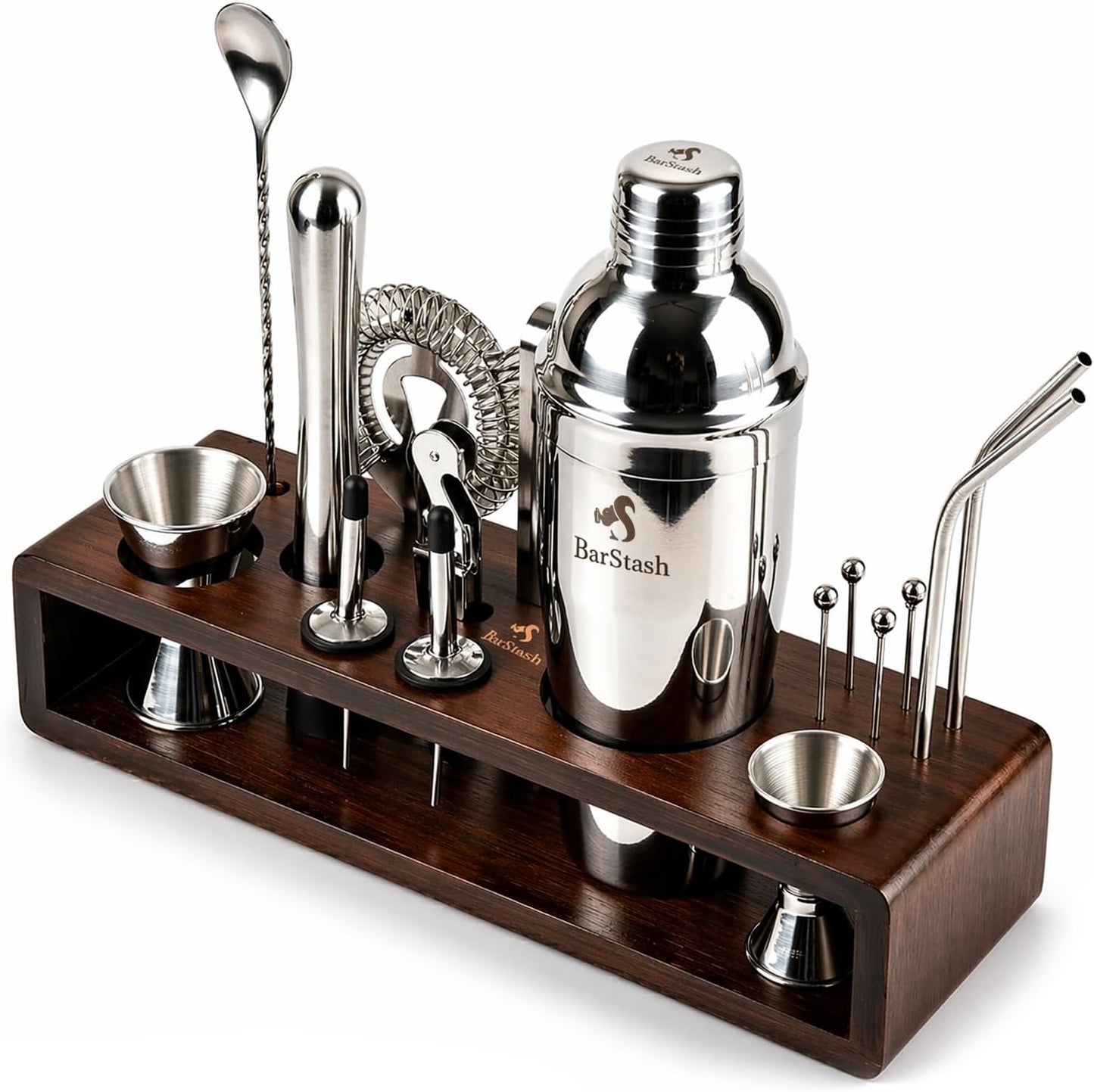 Juego coctelera soporte kit barman profesional