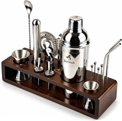 Juego coctelera soporte kit barman profesional