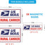 3 Letreros Magnéticos para Entrega Postal 12x8 y 11x3