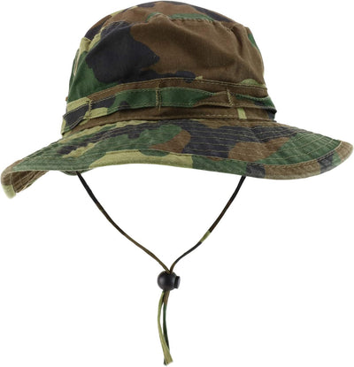Sombrero caza cordón barbilla sarga camuflaje