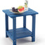 Mesa auxiliar 2 niveles resistente exterior color azul