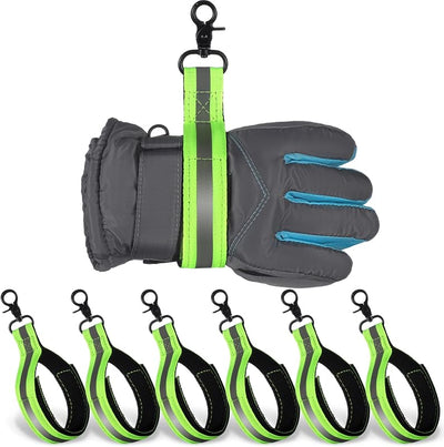 6 Correas Guante Bombero Color Verde Resistente Con Reflectantes