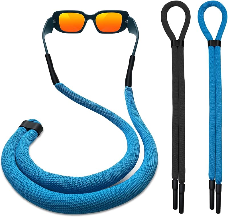 Correa flotante gafas deporte ajustable antideslizante 2uds negro