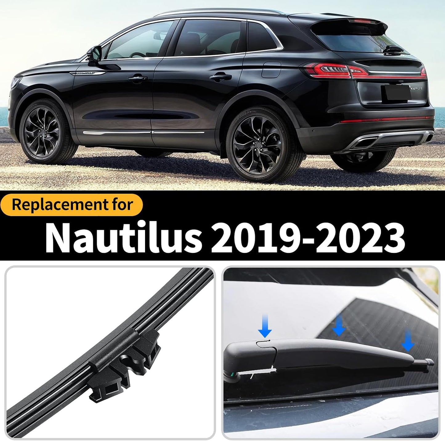 Set limpiaparabrisas trasero para Lincoln Nautilus