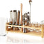 Set 20 Pzas Coctelera con Soporte Madera y Herramientas Bar