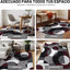 Tapete Moderno con Círculos para Sala de Estar y Decoración