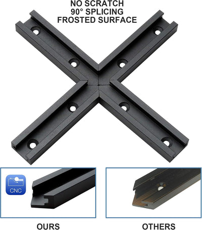 Kit T-Track aluminio 3pulg doble corte con agujeros preperforados