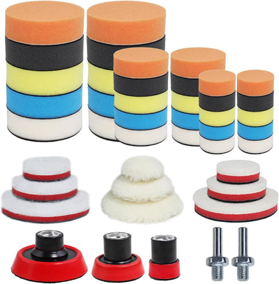 Kit pulido espuma almohadillas coche faros cuerpo