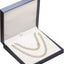 Caja regalo collar grande azul piel sintética 6.42"