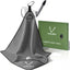 Toalla golf magnética 18x18" con bolsillo gris