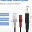 Cable estéreo divisor Y TRS a 2 TS con chapado oro