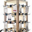 Soporte giratorio madera 48 ganchos remov. para joyería