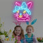 Letrero neón conejo Pascua decoración dormitorio bebé