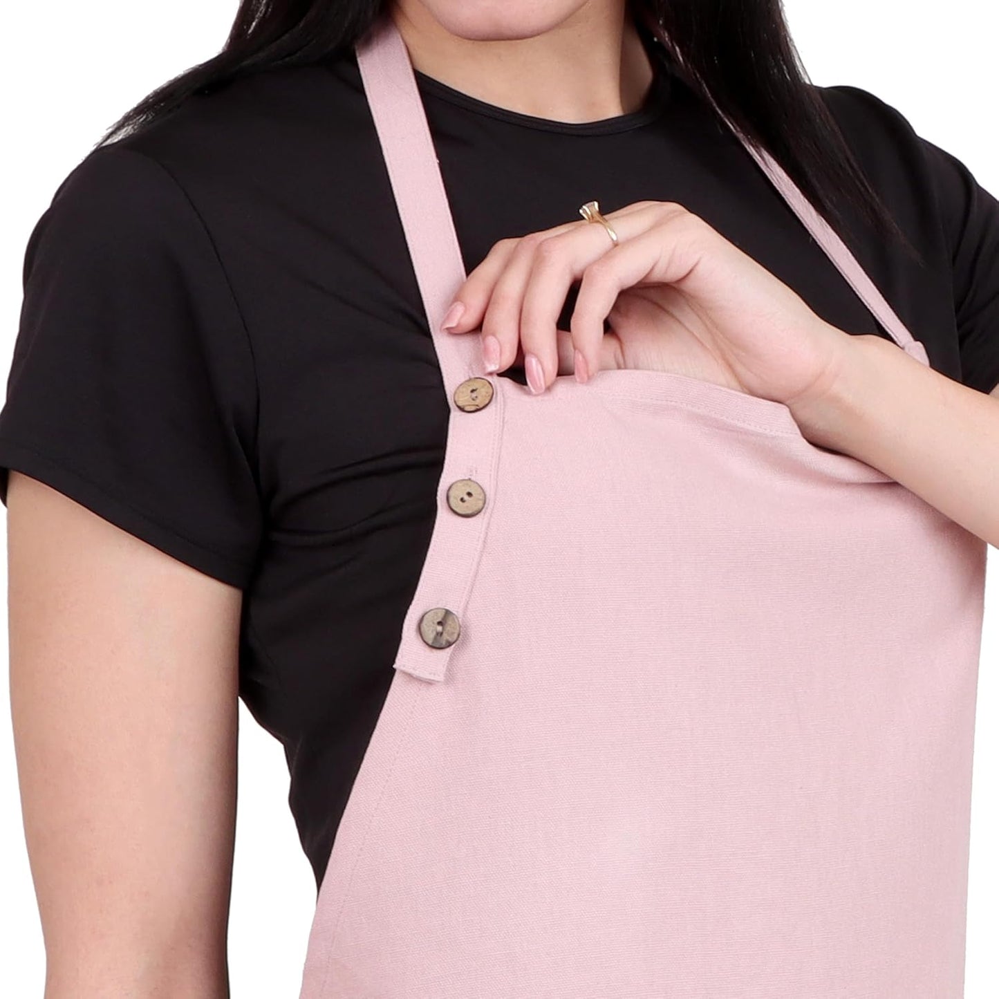 Delantal cocina algodón resistente con bolsillos 8 colores